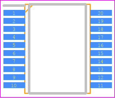 MAX1647EAP+T - Analog Devices PCB footprint - Small Outline Packages - Small Outline Packages - 20 SSOP