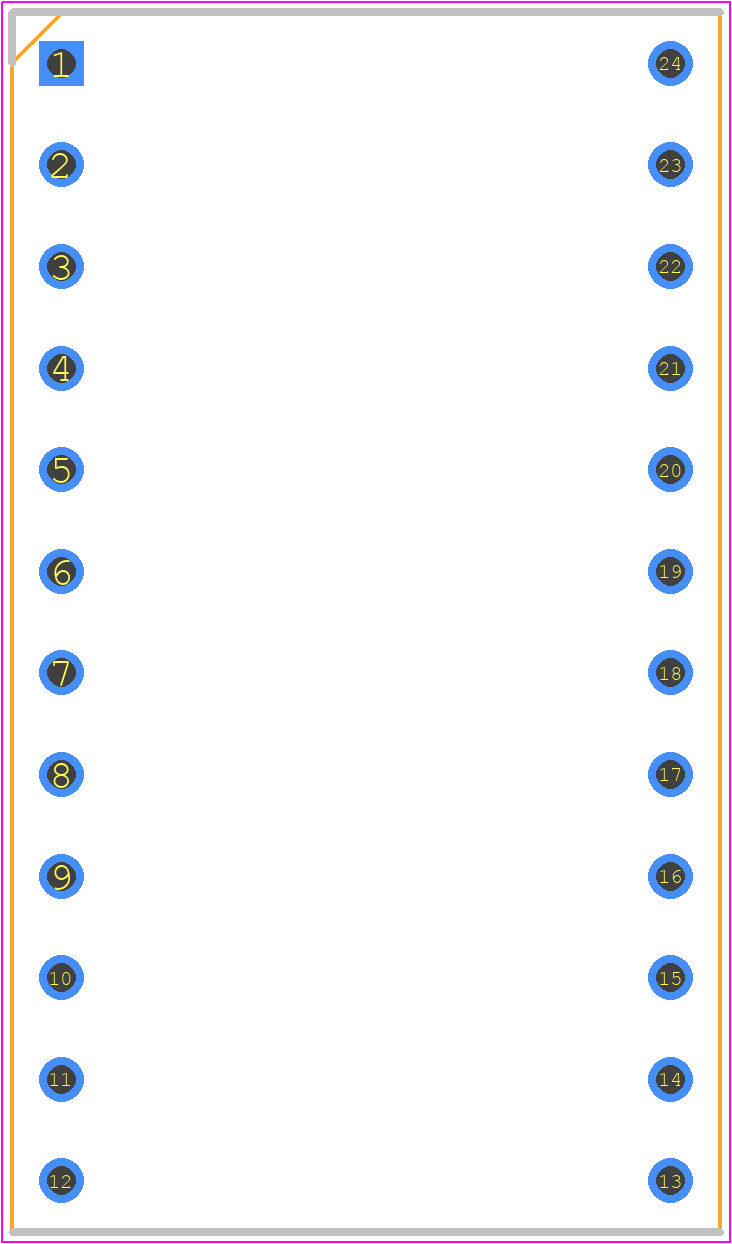 110-87-624-41-001101 - Preci-Dip PCB footprint - Dual-In-Line Sockets - Dual-In-Line Sockets - 110-87-624-41-001101