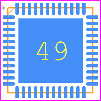 TLE9873QXW40XUMA1 - Infineon PCB footprint - Quad Flat No-Lead - Quad Flat No-Lead - VQFN-48-29_2023