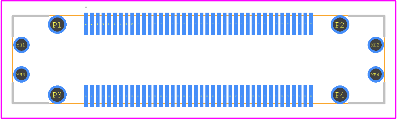 FX23-80S-0.5SV10 - Hirose PCB footprint - Other - Other - FX23-80S-0.5SV10-1