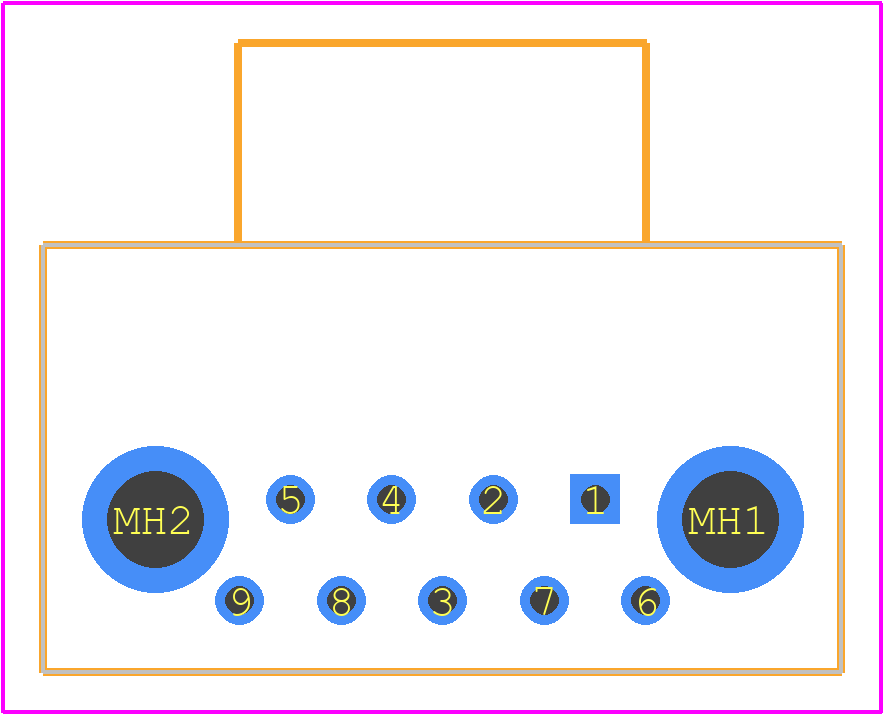 MDM-9SCBRP-T - ITT CANNON PCB footprint - Other - Other - MDM-9SCBRP-T-3