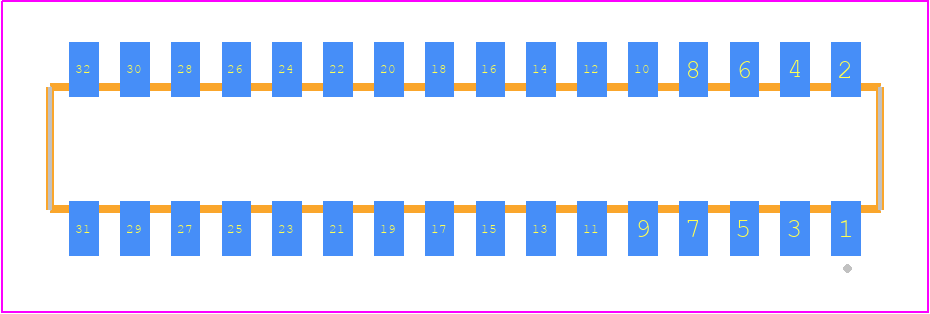 CLP-116-02-F-DH - SAMTEC PCB footprint - Other - Other - CLP-116-02-YYY-DH