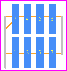 TE 2331928-4 - TE Connectivity PCB footprint - Header, Unshrouded - Straight SMD Pin - Header, Unshrouded - Straight SMD Pin - TE 2331928-4