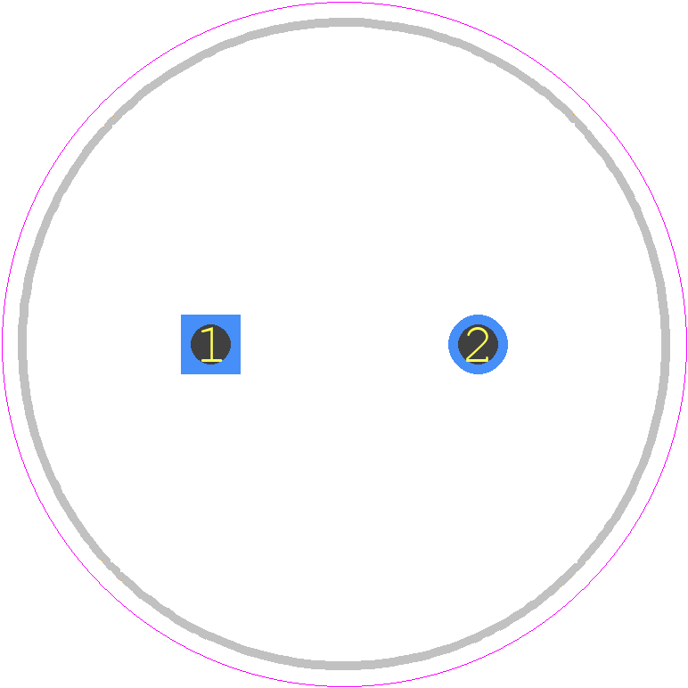 B41888C7478M000 - TDK PCB footprint - Capacitor, Polarized Radial Diameter - Capacitor, Polarized Radial Diameter - 18*40