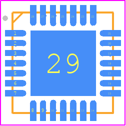 ISL6565BCR - Renesas Electronics PCB footprint - Quad Flat No-Lead - Quad Flat No-Lead - L28.5x5-7