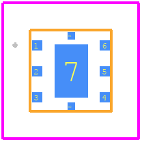 QPC4270TR7 - Qorvo PCB footprint - Other - Other - 6-lead DFN (3.0mm x 3.0mm)