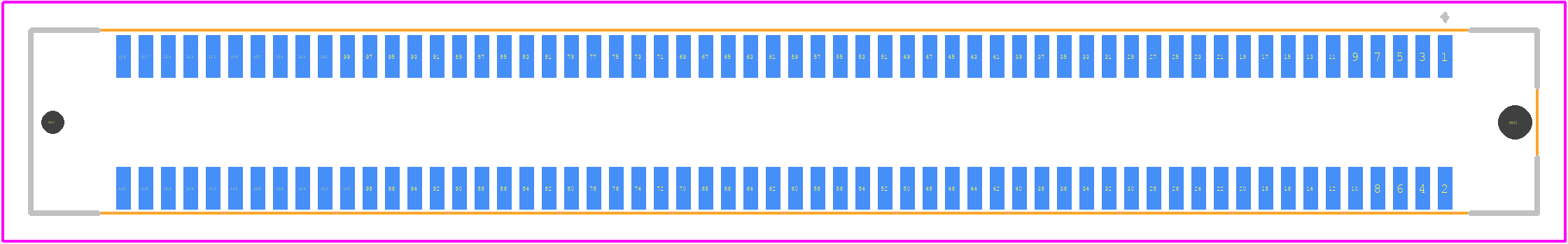 10147613-121406LF - Amphenol Communications Solutions PCB footprint - Other - Other - 10147613-121406LF-4