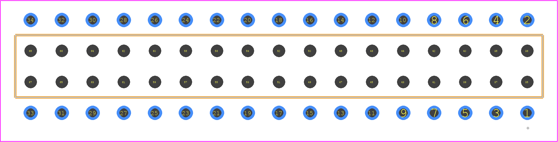 BCS-117-F-D-PE - SAMTEC PCB footprint - Other - Other - BCS-117-XXX-D-PE