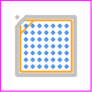 CS42L42-CWZR - Cirrus Logic PCB footprint - BGA - BGA - 48 PIN WLCSP