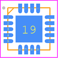 HDMI2C1-6C1 - STMicroelectronics PCB footprint - Quad Flat No-Lead - Quad Flat No-Lead - QFN package outline