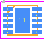 PCF85263ATL - NXP PCB footprint - Small Outline No-lead - Small Outline No-lead - SOT1197-1
