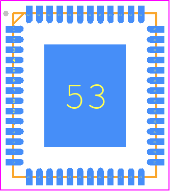 LTC3889EUKG#PBF - Analog Devices PCB footprint - Quad Flat No-Lead - Quad Flat No-Lead - 52-Lead Plastic QFN (7mm × 8mm)-