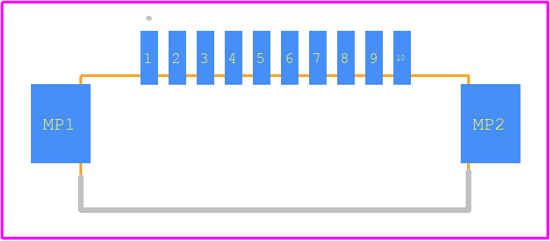 F519-1A7A1-11010-E200 - Amphenol Communications Solutions PCB footprint - Other - Other - F519-1A7A1-11010-E200