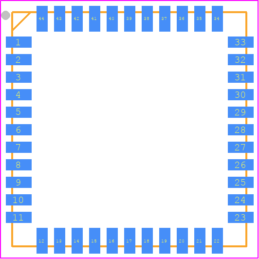 BL-M8977BT1 - LB-LINK PCB footprint - Quad Flat No-Lead - Quad Flat No-Lead - BL-M8977BT1+
