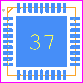 CC2510F8RSPG3 - Texas Instruments PCB footprint - Quad Flat No-Lead - Quad Flat No-Lead - RSP_2020