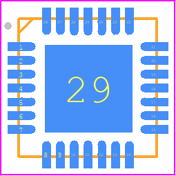 iC-HG - ic-haus PCB footprint - Quad Flat No-Lead - Quad Flat No-Lead - QFN28