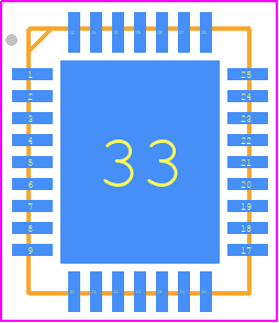 EL5424ILZ - Renesas Electronics PCB footprint - Quad Flat No-Lead - Quad Flat No-Lead - L32.5x6B_2022