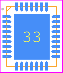 EL5424IL - Renesas Electronics PCB footprint - Quad Flat No-Lead - Quad Flat No-Lead - L32.5x6B