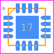 PE42823A-X - Peregrine Semiconductor PCB footprint - Quad Flat No-Lead - Quad Flat No-Lead - 16-lead 3 × 3 ×0.75 mm QFN