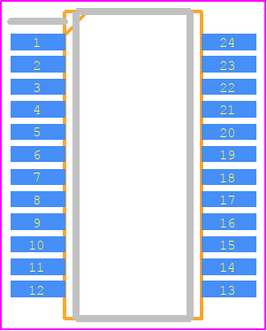 CY74FCT823ATQCT - Texas Instruments PCB footprint - Small Outline Packages - Small Outline Packages - DBQ (R-PDSO-G24)