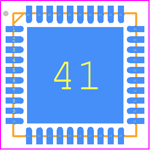 UPD301C/KYX - Microchip PCB footprint - Quad Flat No-Lead - Quad Flat No-Lead - 40-VQFN