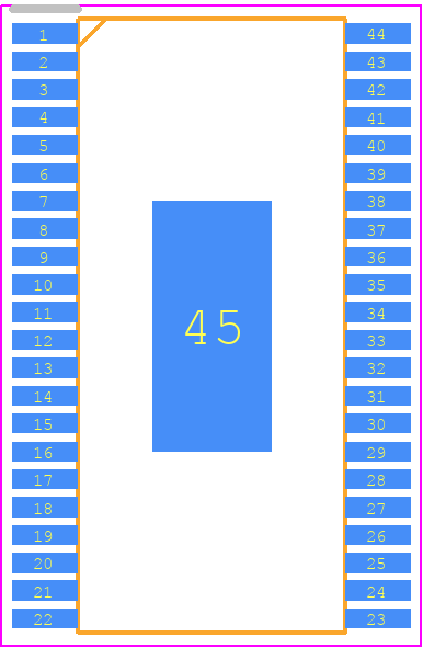 TAS5132DDVG4 - Texas Instruments PCB footprint - Small Outline Packages - Small Outline Packages - DDV(R-PDSO-G44)