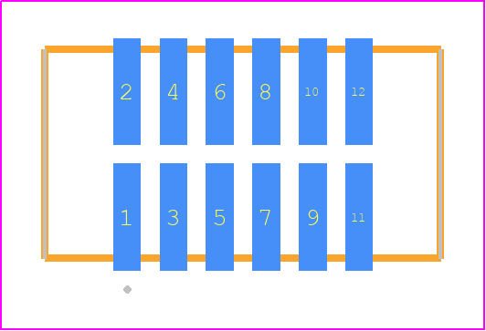 TFM-106-02-F-D-K - SAMTEC PCB footprint - Other - Other - TFM-106-02-XXX-D-Y