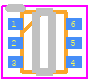 CG2214M6 - CEL PCB footprint - SO Transistor Flat Lead - SO Transistor Flat Lead - 6-pin lead-less mini mold
