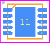 PCF8563BS/4 - NXP PCB footprint - Small Outline No-lead - Small Outline No-lead - SOT650-1-1