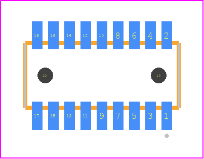 CLE-109-01-G-DV-A - SAMTEC PCB footprint - Other - Other - CLE-109-01-X-DV-A