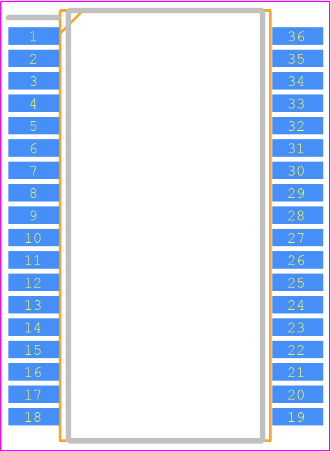 MAX6954AAX+ - Analog Devices PCB footprint - Small Outline Packages - Small Outline Packages - MAX 36 SSOP