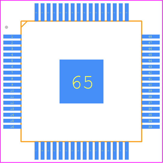 LPC5516JBD64E - NXP PCB footprint - Quad Flat Packages - Quad Flat Packages - HTQFP64_1