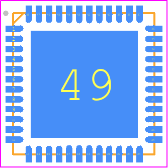 RTD2525 - Realtek PCB footprint - Quad Flat No-Lead - Quad Flat No-Lead - Quad Flat No-Lead Package 48