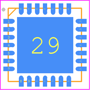 ADS8382IRHPTG4 - Texas Instruments PCB footprint - Quad Flat No-Lead - Quad Flat No-Lead - RHP (S-PQFP-N28)