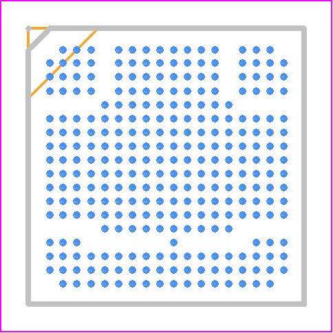 LFE5U-85F-8MG285I - Lattice Semiconductor PCB footprint - BGA - BGA - 285-Ball csfBGA Package