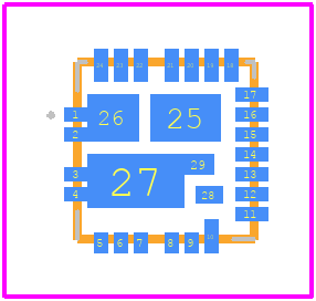 SiC431AED-T1-GE3 - Vishay PCB footprint - Other - Other - PowerPAK MLP44-24L