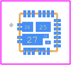 SiC438AED-T1-GE3 - Vishay PCB footprint - Other - Other - PowerPAK® MLP44-24L