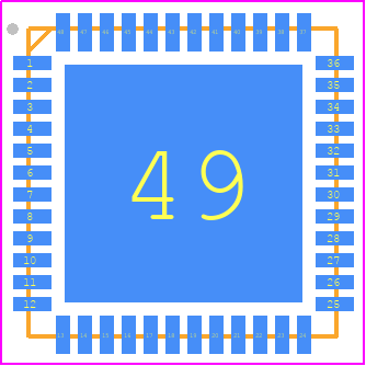 TMC5062-LA-T - Analog Devices PCB footprint - Quad Flat No-Lead - Quad Flat No-Lead - QFN48 7mm x 7mm 0.5 pitch