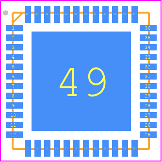 KSZ9031RNXVB-TRVAO - Microchip PCB footprint - Quad Flat No-Lead - Quad Flat No-Lead - VQFN48_7X7(Wettable flank) with 5.05x5.05mm