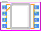 S-1133B00-I8T1U - ABLIC Inc. PCB footprint - SO Transistor Flat Lead - SO Transistor Flat Lead - SNT-8A