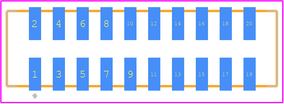 87832-2016 - Molex PCB footprint - Other - Other - 87832-2016-1