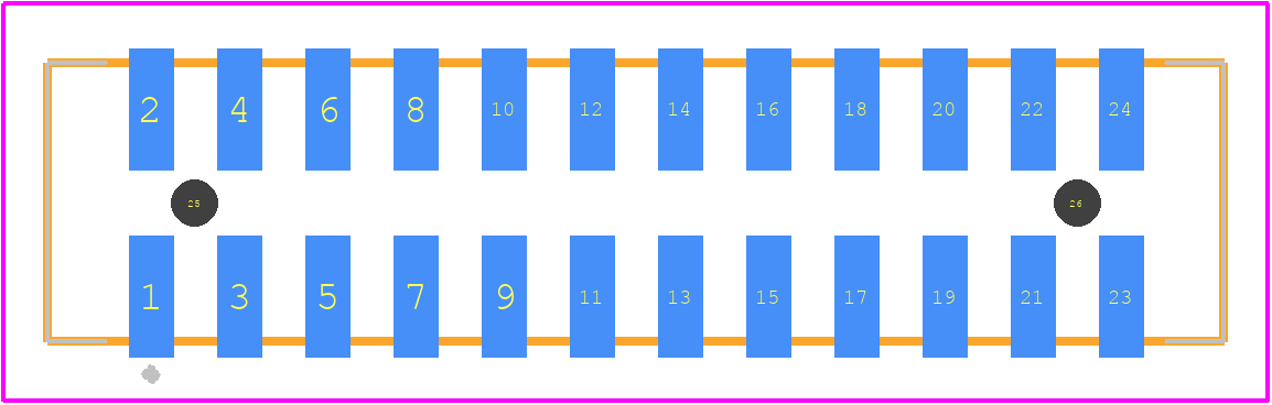 87832-2421 - Molex PCB footprint - Other - Other - 87832-2421-2