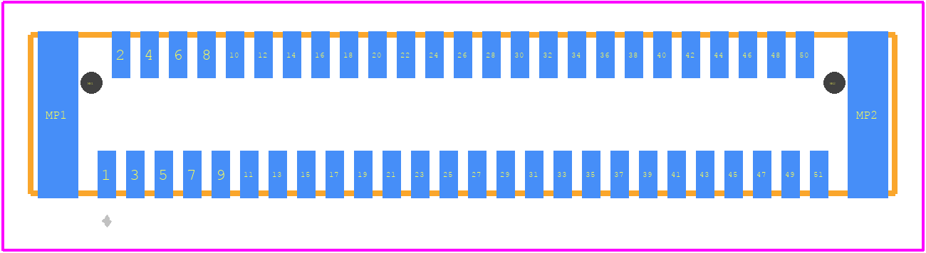 91910-21551 - Amphenol PCB footprint - Other - Other - 91910-21551-3