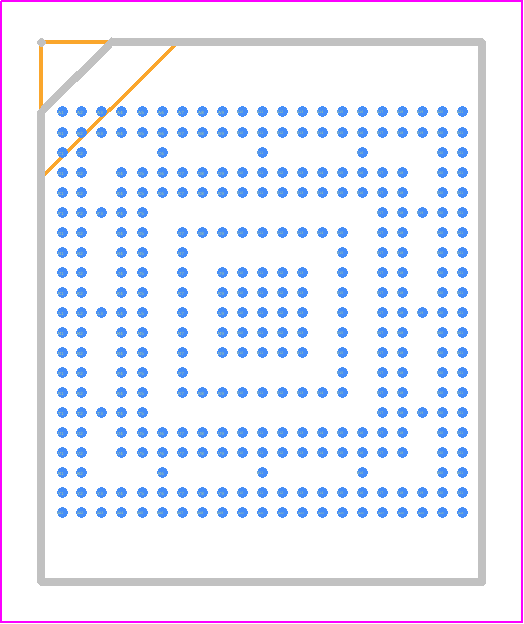 M2S090TS-1FCS325I - Microsemi Corporation PCB footprint - BGA - BGA - 325 FCS 11x14