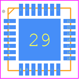 MAX20430ATIA/VY+ - Analog Devices PCB footprint - Quad Flat No-Lead - Quad Flat No-Lead - T2855Y+12C