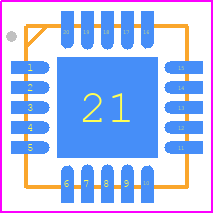 QPA9501 - Qorvo PCB footprint - Quad Flat No-Lead - Quad Flat No-Lead - QFN 20