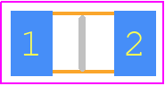 KTR18EZPJ822 - ROHM Semiconductor PCB footprint - Resistor Chip - Resistor Chip - KTR18