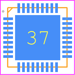 dsPIC33EV128GM103-I/M5 - Microchip PCB footprint - Quad Flat No-Lead - Quad Flat No-Lead - UQFN