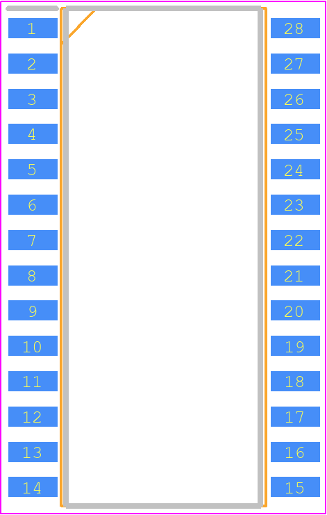 DG406DW-T1-E3 - Vishay PCB footprint - Small Outline Packages - Small Outline Packages - 28-Pin Widebody SOICA