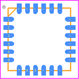 MAAP-011202 - MACOM PCB footprint - Quad Flat No-Lead - Quad Flat No-Lead - Lead-Free 5 mm 24-Lead PQFN